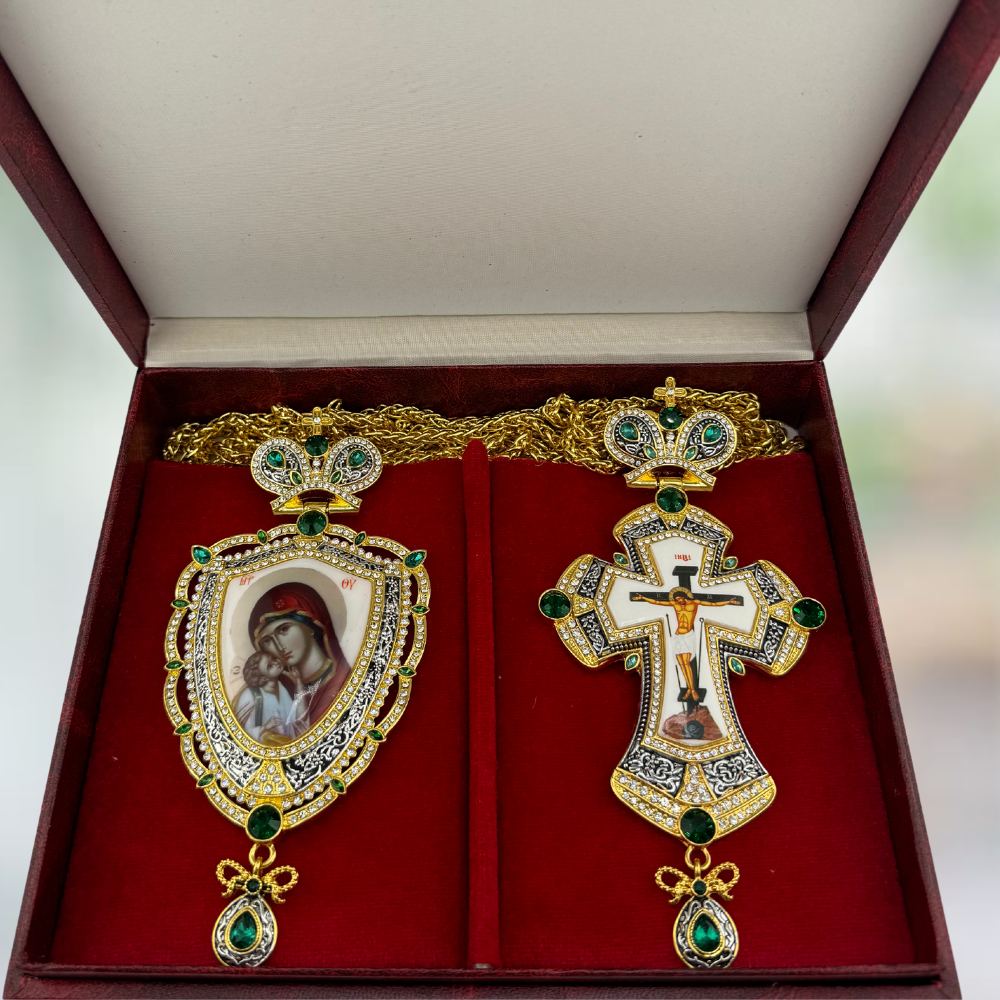 Orthodox Pectoral Cross with Panagia for Bishop Orthodox Pectoral Cross with Panagia for Bishop